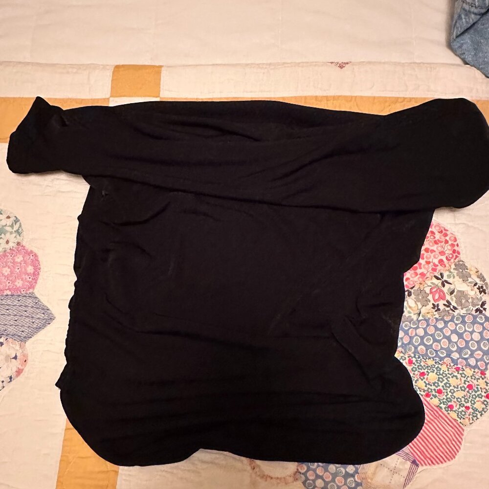 Black off shoulder going out top